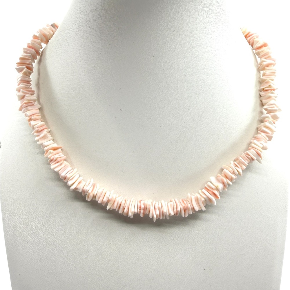 Y2K Coastal Beach Chip Bead Necklace - White Summer Fashion Accessory